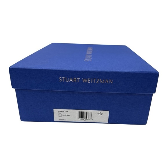 STUART WEITZMAN Kora Lace Up Sandal In Tan Shimmer size 36 US 5.5 B New in Box - Picture 10 of 13